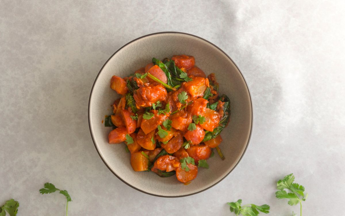 Keto ‘Potato’ And Spinach Curry