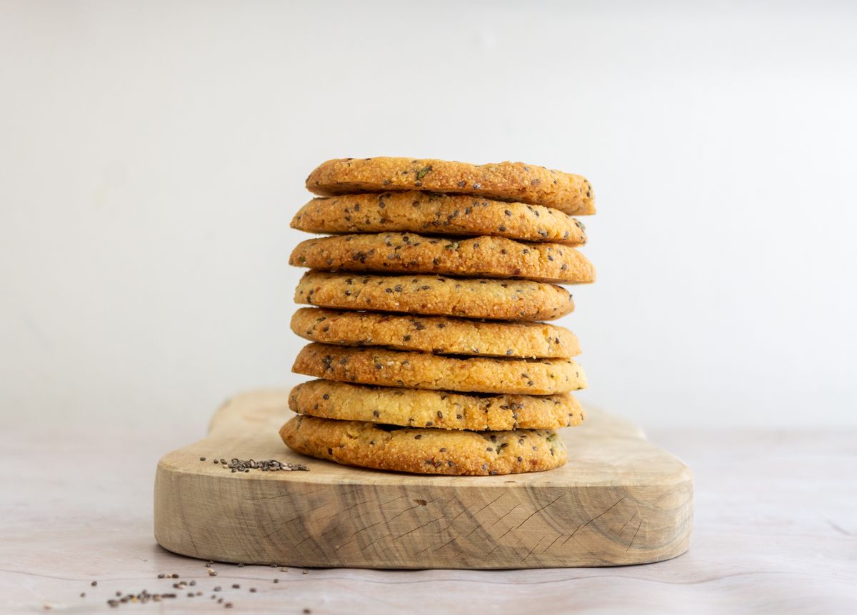 Keto Chia, Lemon and Rosemary Cookies