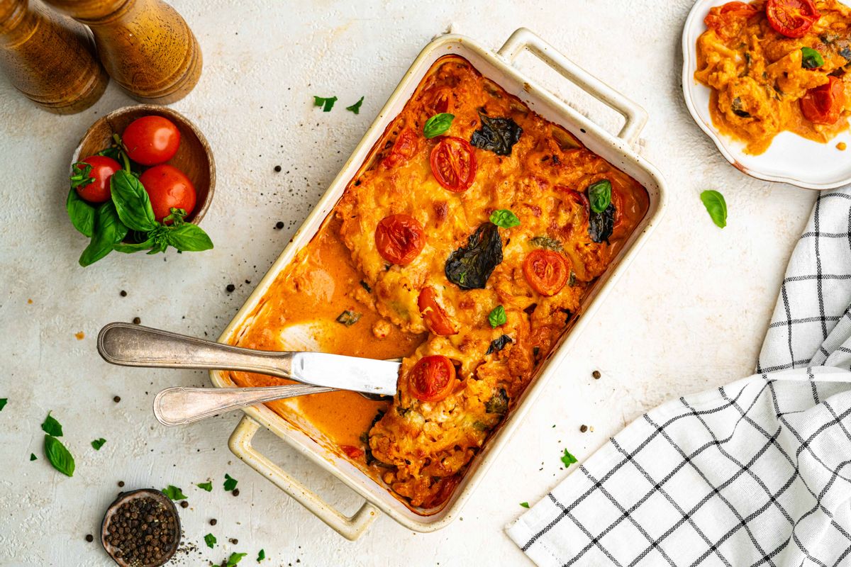 Keto Vegetarian Caprese Casserole 