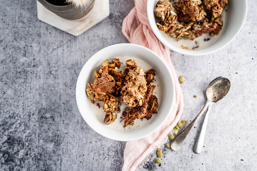 Low Carb Vegan Cinnamon Crunch Cereal