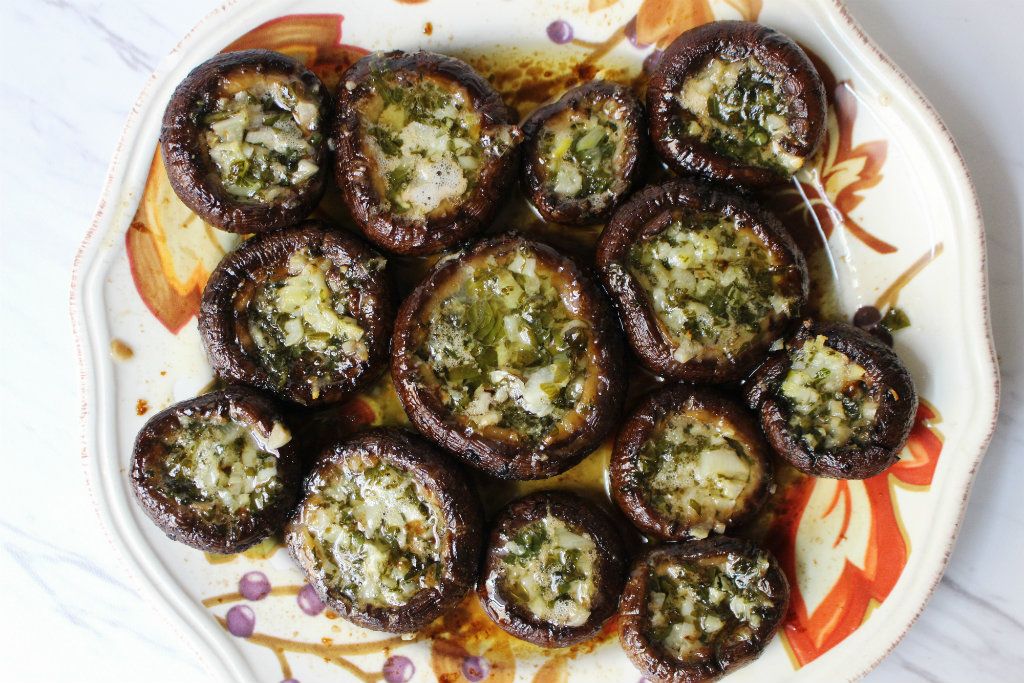 Keto Mushrooms Stuffed W/ Herb Butter