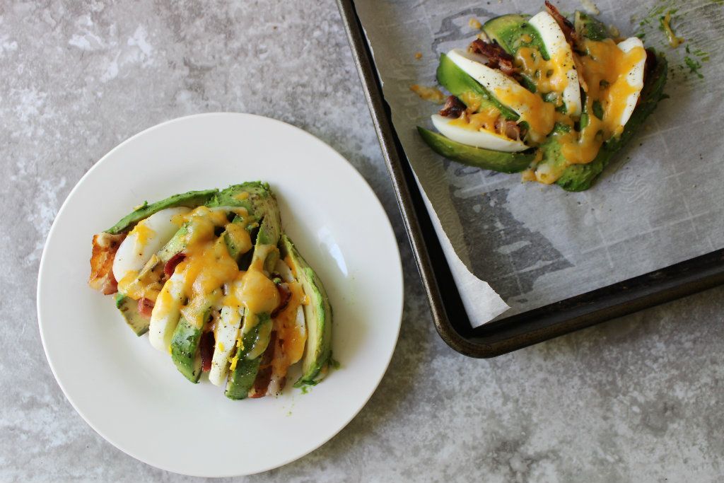 Keto Bacon Egg and Cheese Avocados