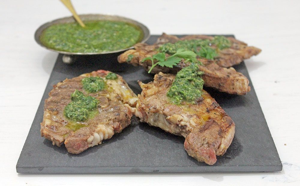 Keto Griddled Lamb Chops And Salsa Verde