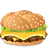 Fast Foods Cheeseburger Regular Single Patty With Condiments And Vegetables