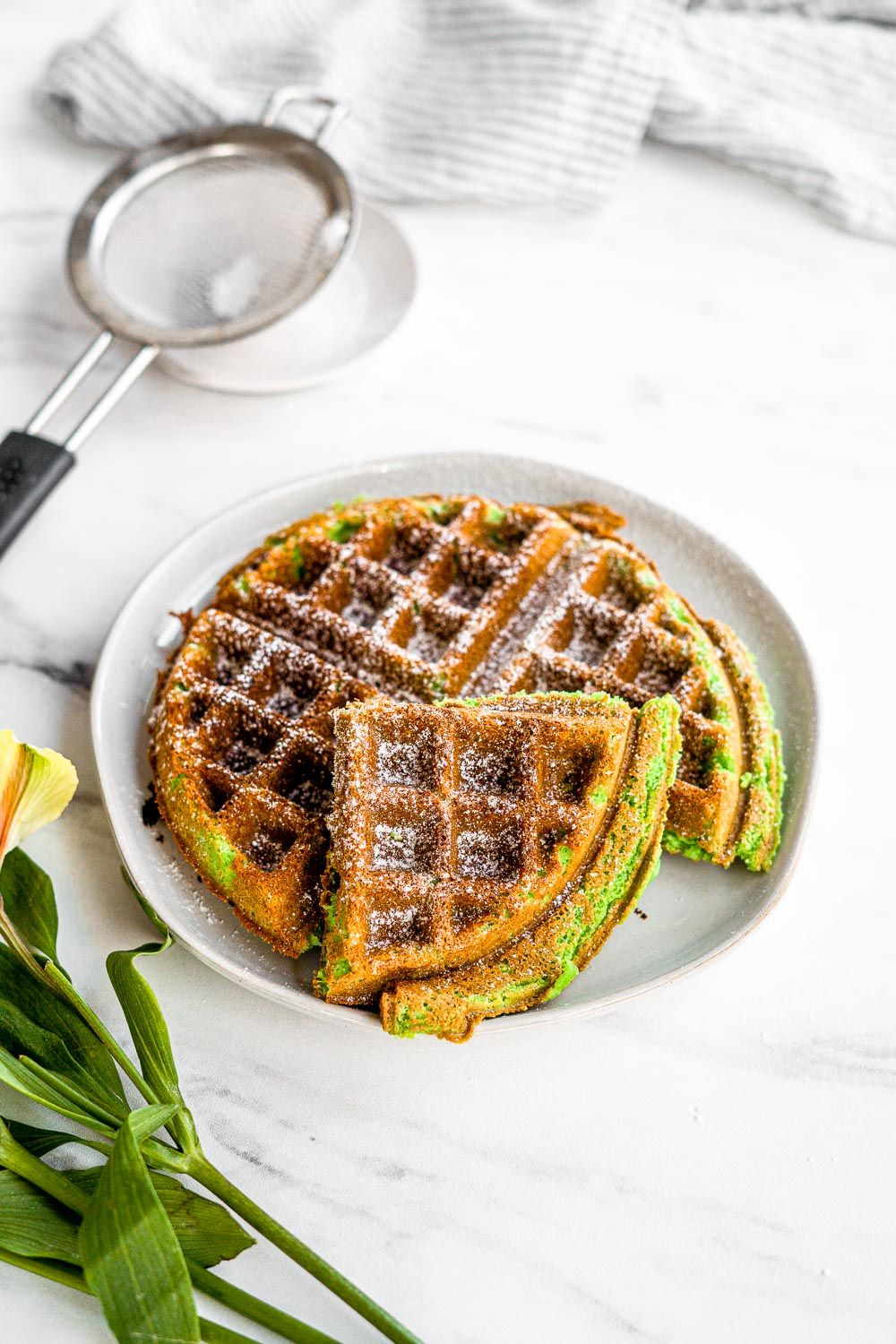 Keto Pandan Waffles