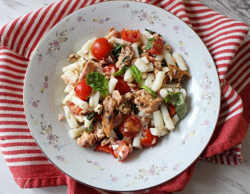 Keto Roasted Salmon Pasta Salad