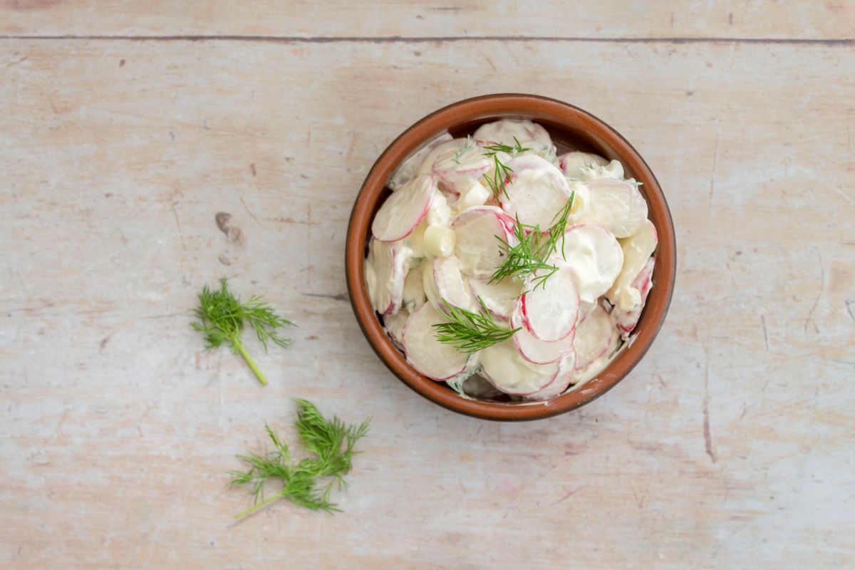 Keto Radish, Scallion and Caper Salad