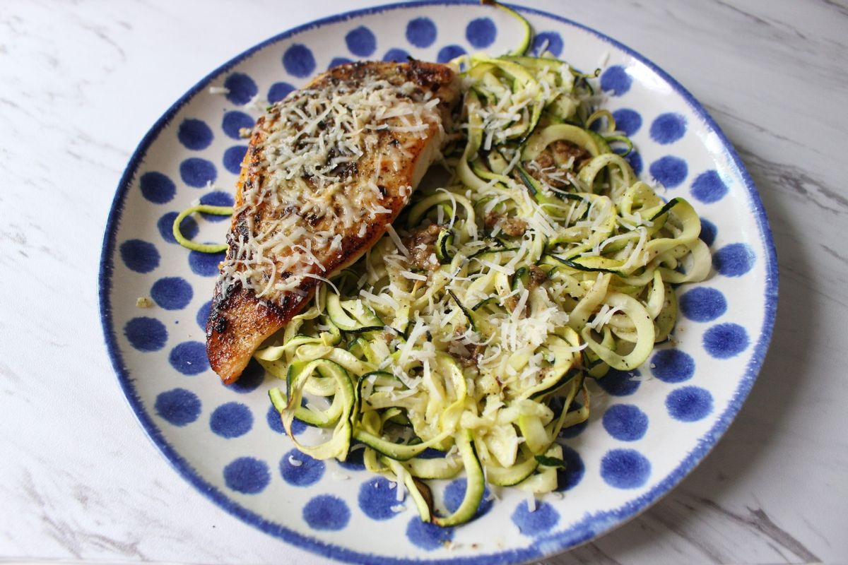 Keto Cacio E Pepe Chicken And Zoodles