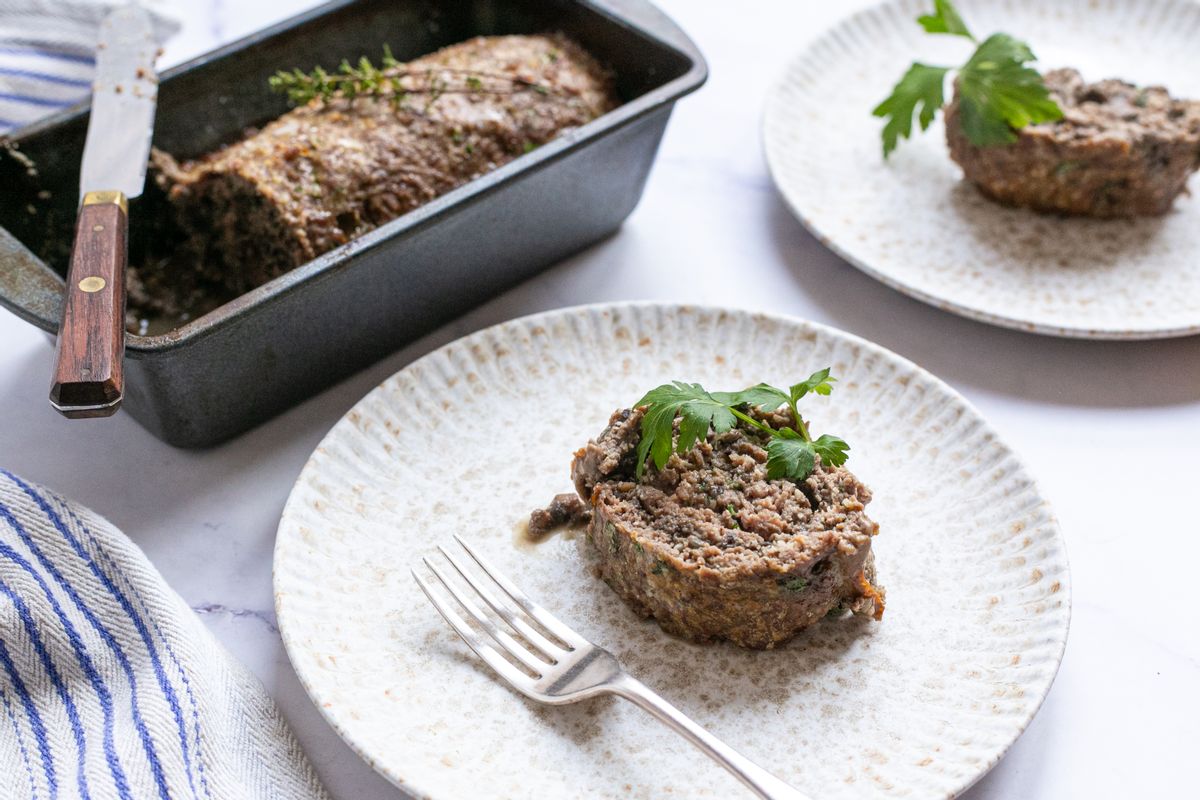 Keto Kosher Beef and Mushroom Meatloaf Roll