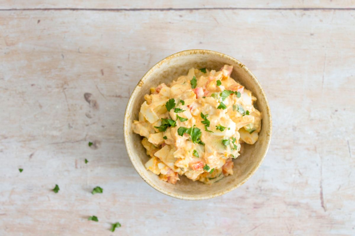 Keto Smoky Egg Mayo With Bell Pepper And Avocado