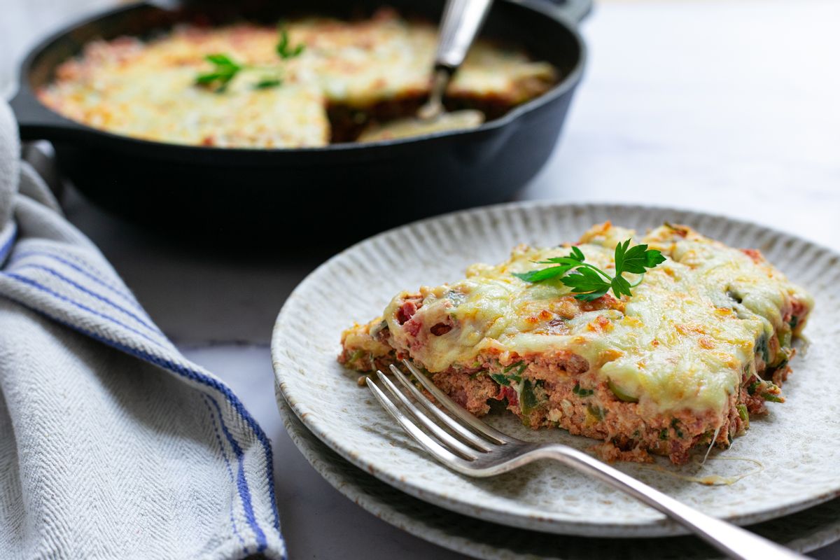 Best Low FODMAP Egg, Sausage, and Tomato Breakfast Casserole 