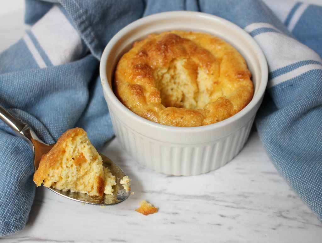 Keto Cheddar Cheese Souffle