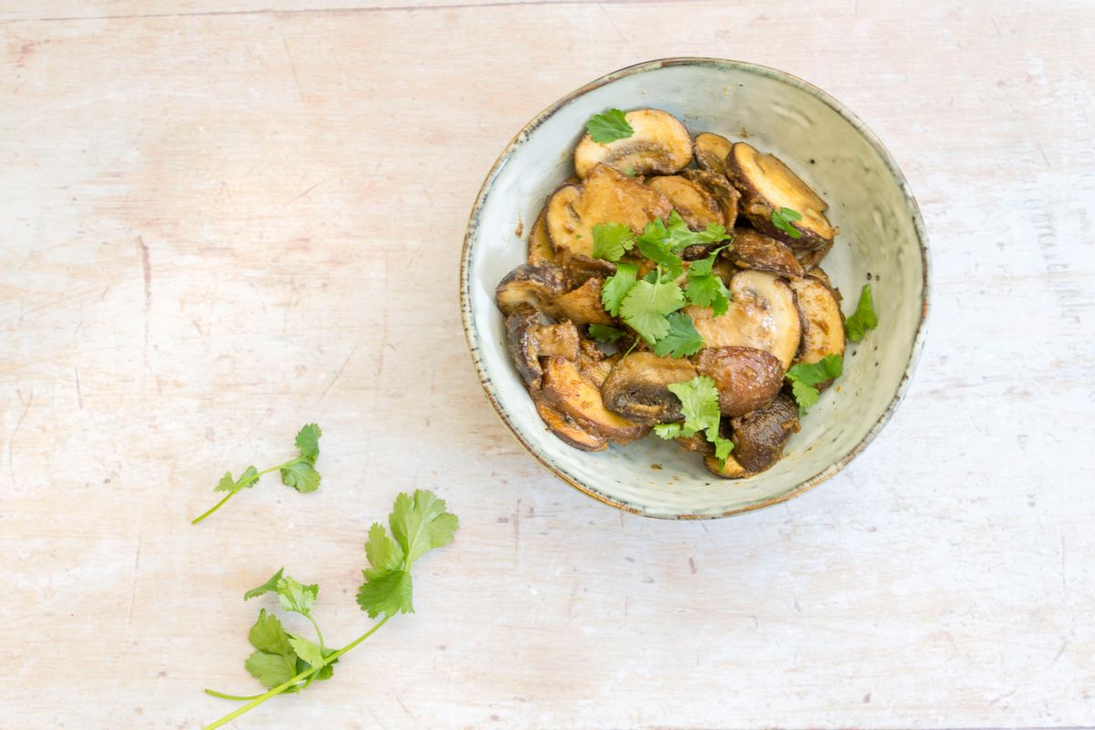 Keto Tahini, Tamari Mushrooms