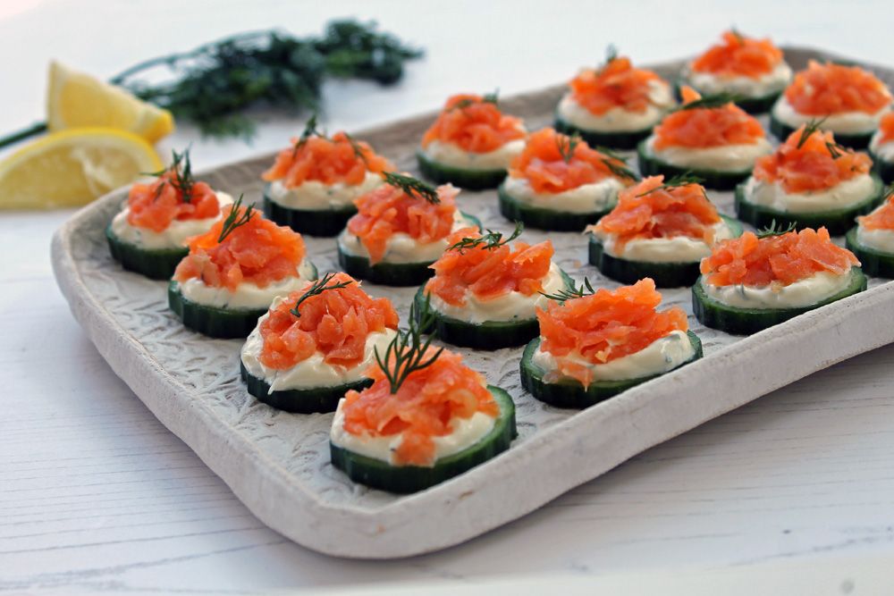 Keto Smoked Salmon and Cucumber Bites