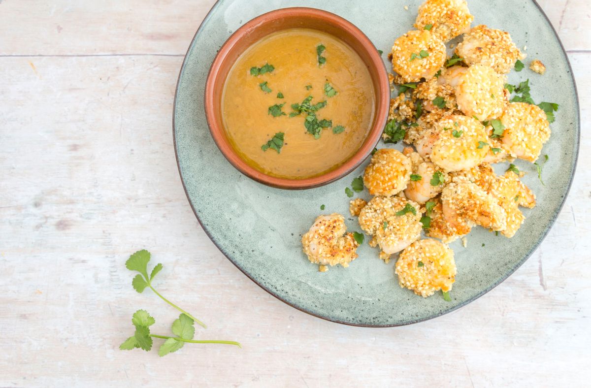 Keto Chinese Sesame Fried Shrimp