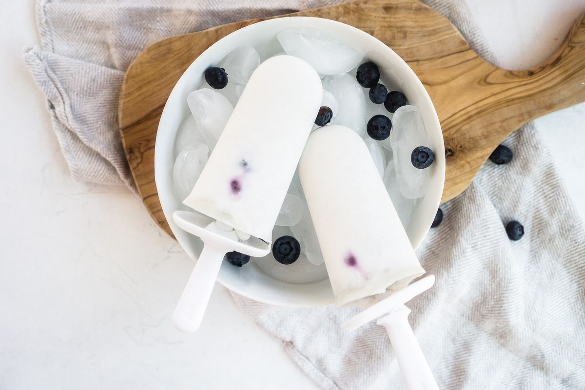 Low Carb Salted Coconut Cream Blueberry Smash Pops