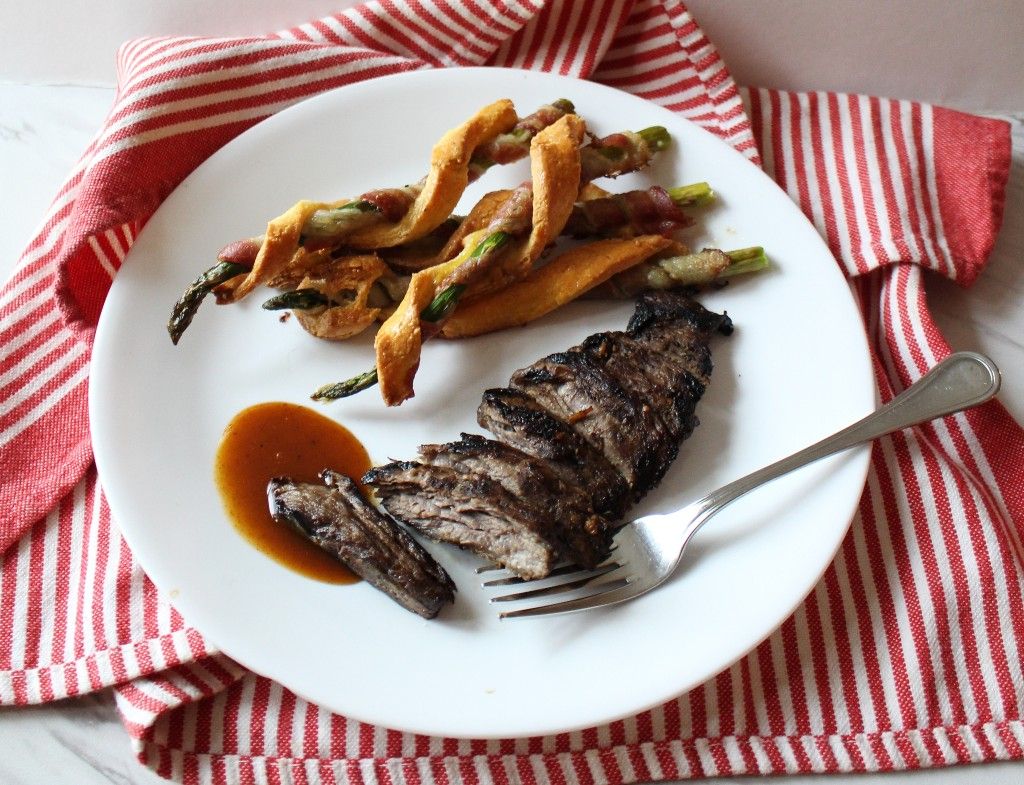 Low Carb Steakhouse Flank Steak w Asparagus Twisties