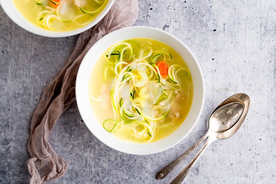 The Best Keto Chicken Zoodle Soup