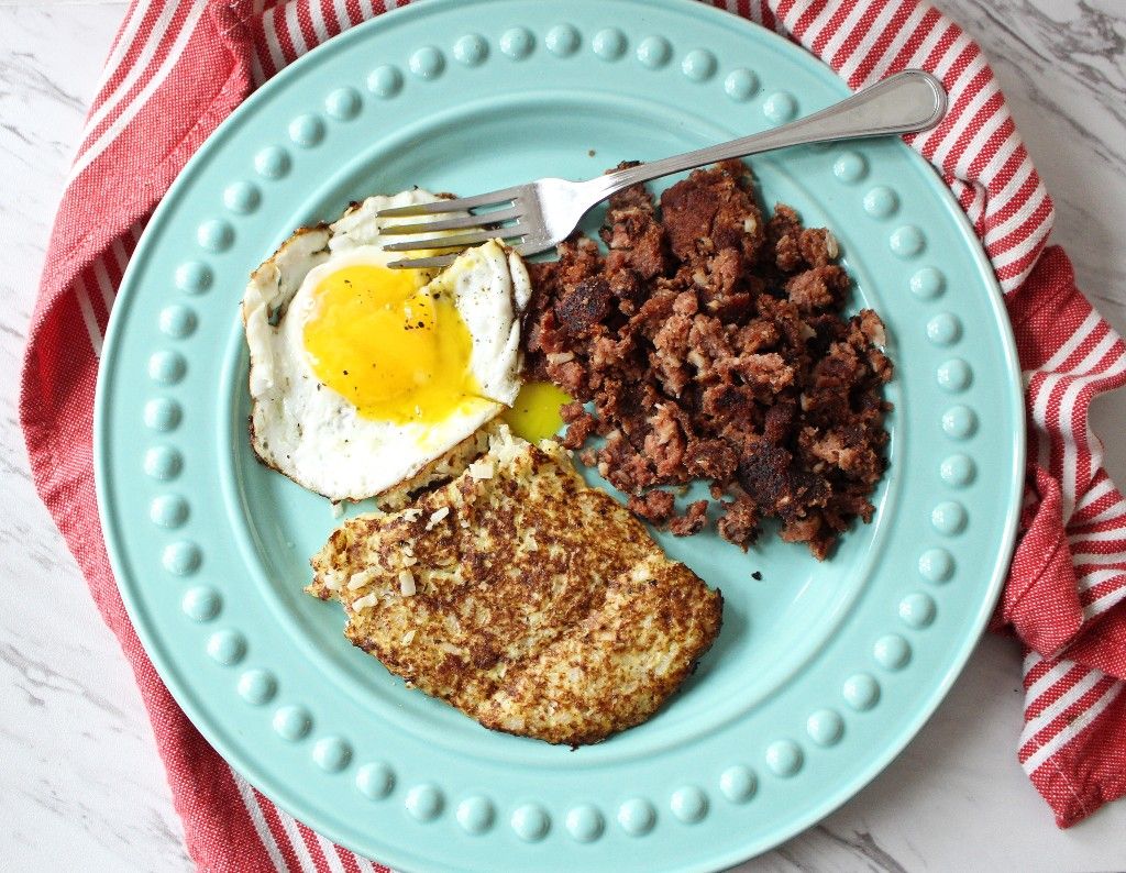 Keto Corned Beef Hash w Fried Egg and Hashbrown