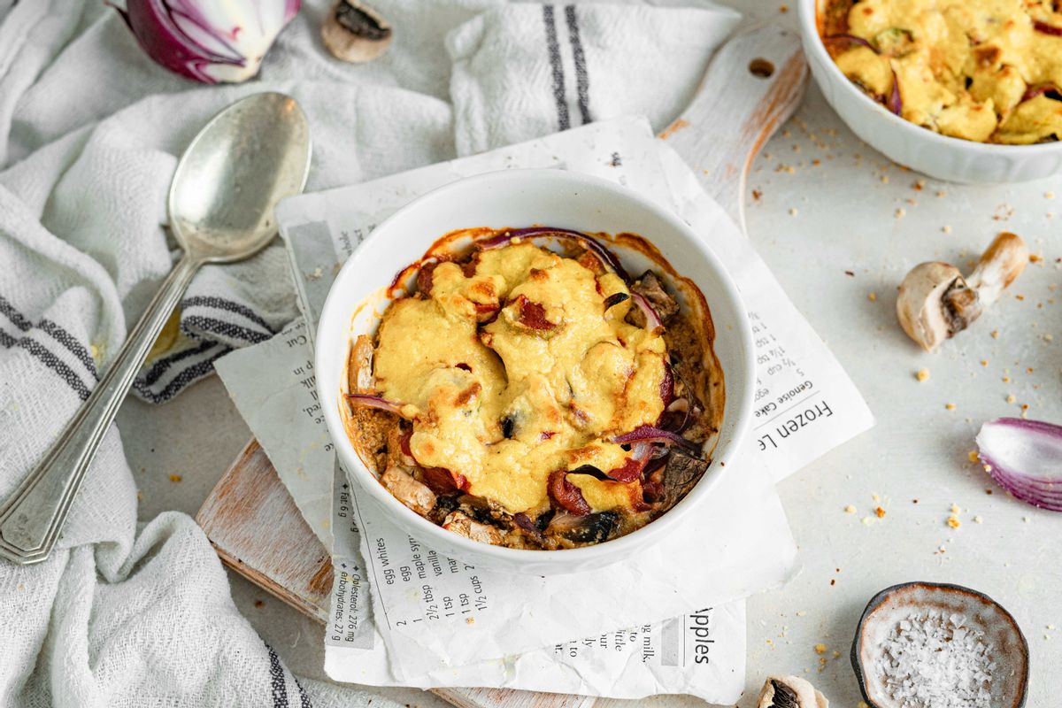 Vegan Barbeque Mushroom Keto Pizza Bowl