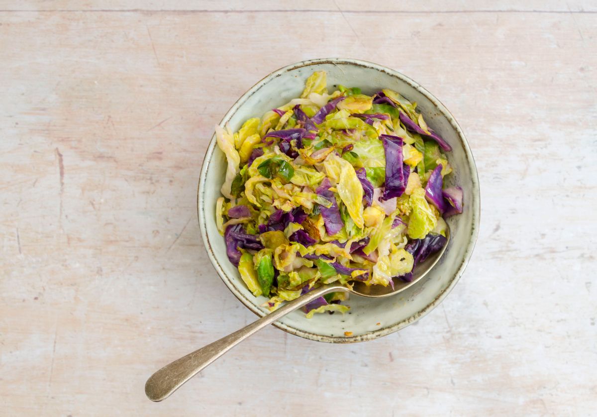 Keto Buttery Cabbage and Sprout Sauté