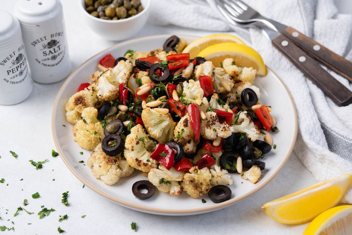 Low-Carb Roasted Cauliflower with Capers and Pine Nuts