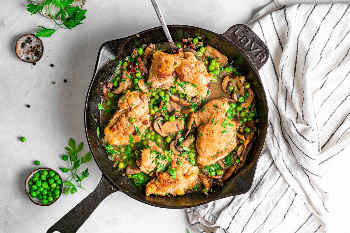 Keto Low GI Chicken and Mushroom Skillet