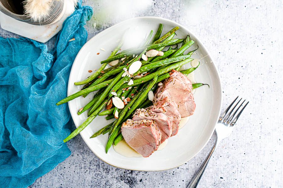 Low Carb Herbed Pork Tenderloin Dinner