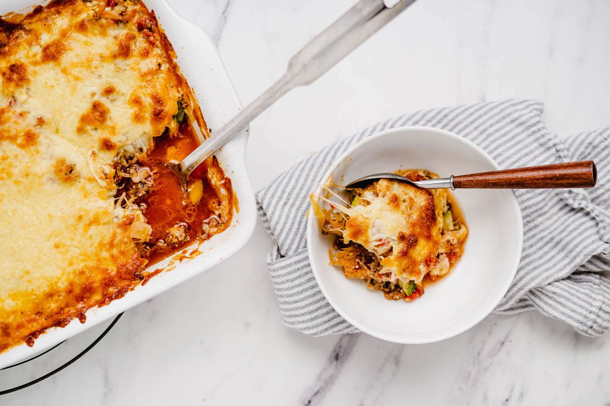 Low Carb Spaghetti Squash Bake