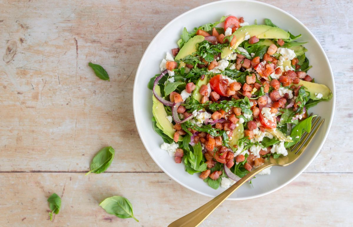 Keto Pancetta and Goats Cheese Salad