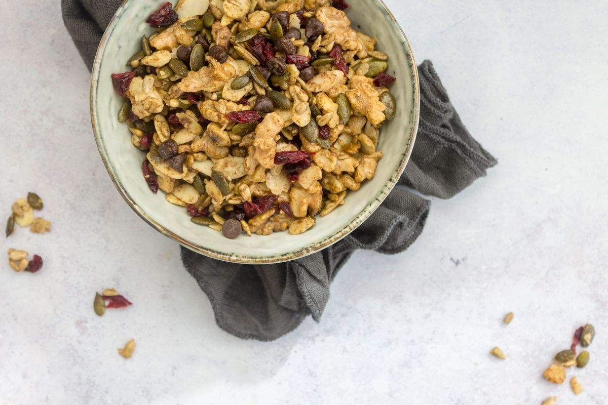 Keto Ginger and Cranberry Trail Mix