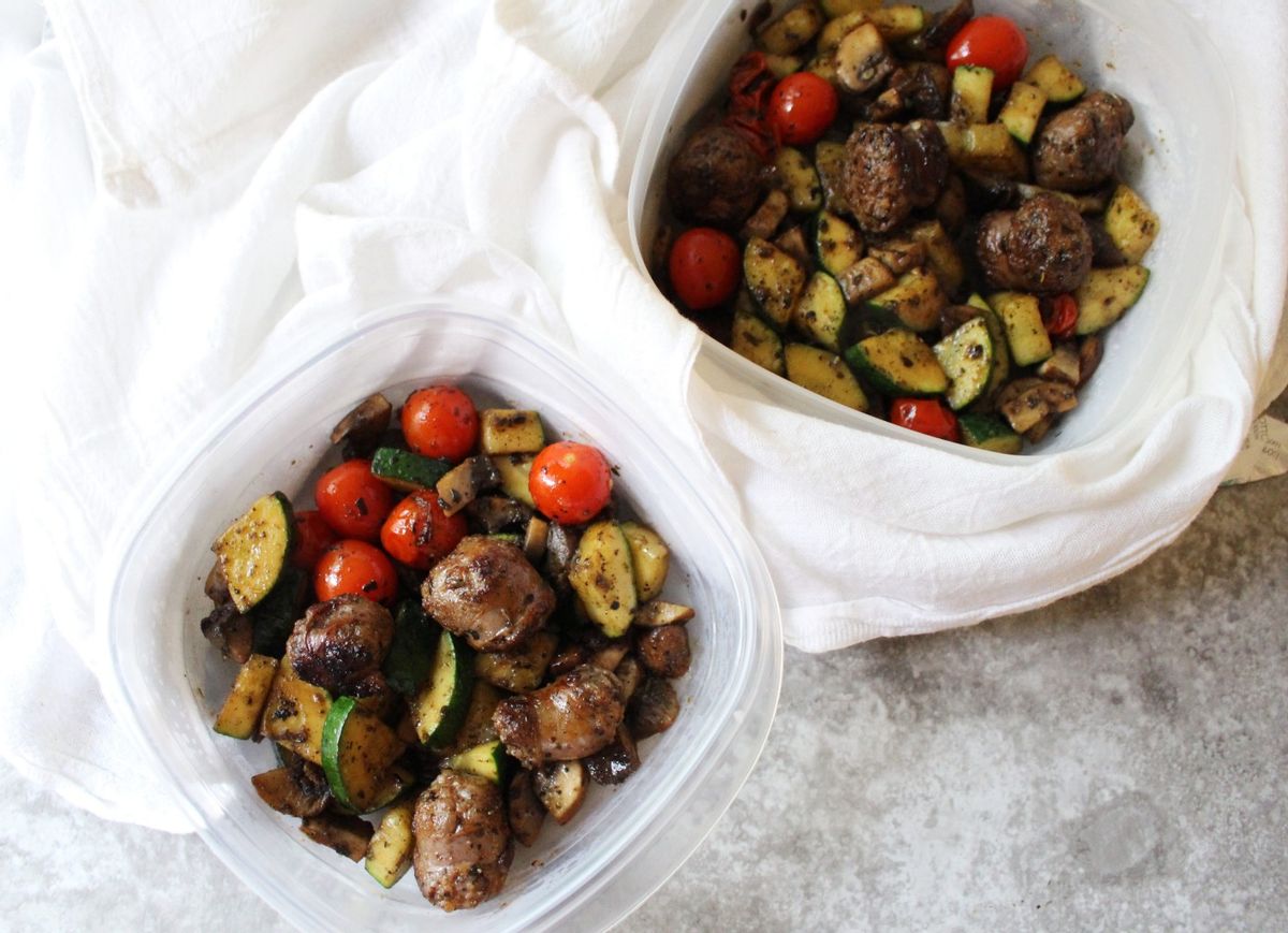 Low Carb Italian Sausage and Veggie Meal Prep