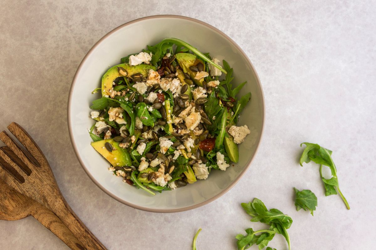 Keto Avocado And Goats Cheese Salad