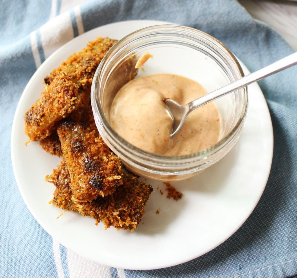 Keto Crispy Pickle Spears & Tangy Chipotle Sauce