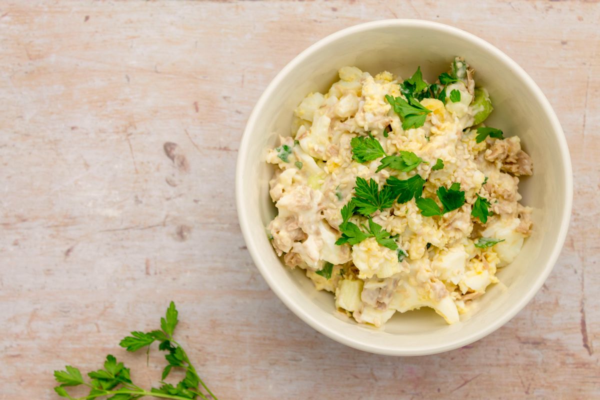 Keto Sesame Tuna and Egg Salad