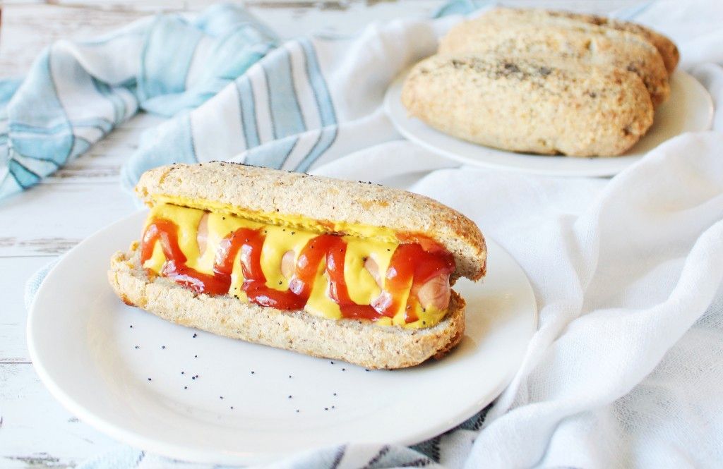 Low Carb Classic Hot Dog with Homemade Bun