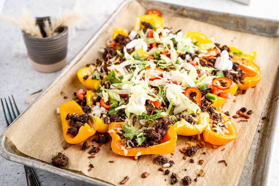 Keto Bell Pepper Nachos