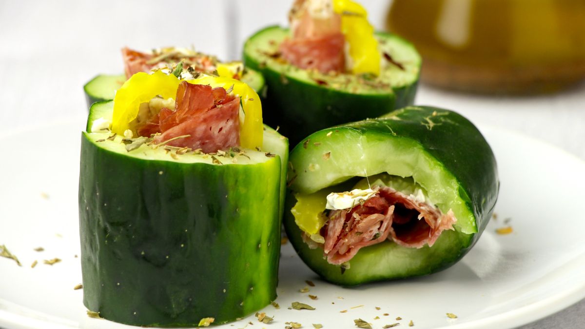 Keto Italian Sub Cucumbers