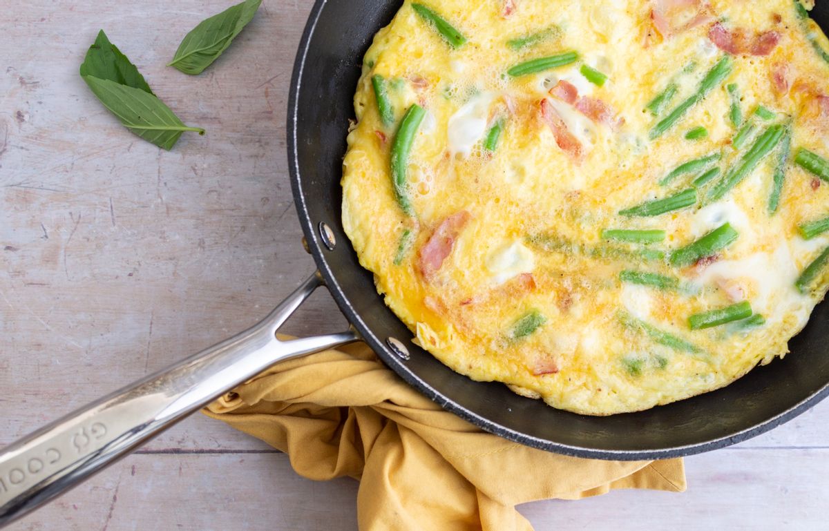 Low Carb Green Bean and Bacon Omelet