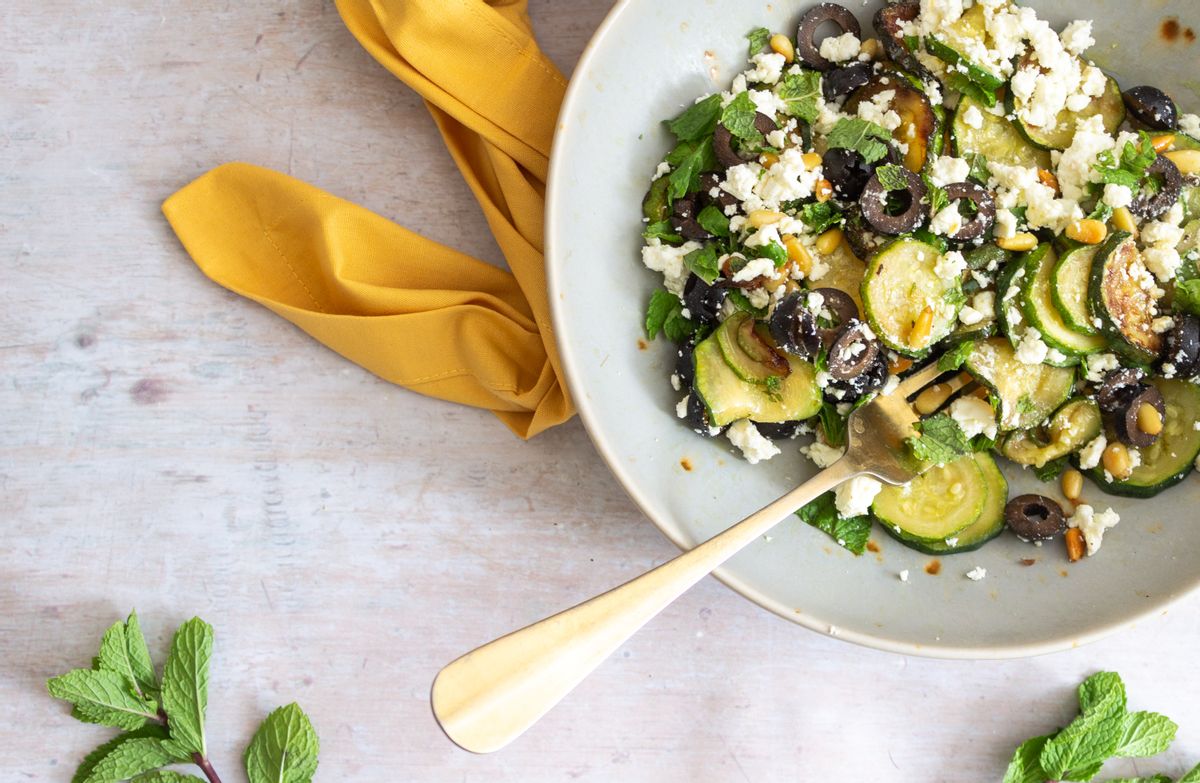 Keto Pan-Fried Zucchini with Feta and Olives