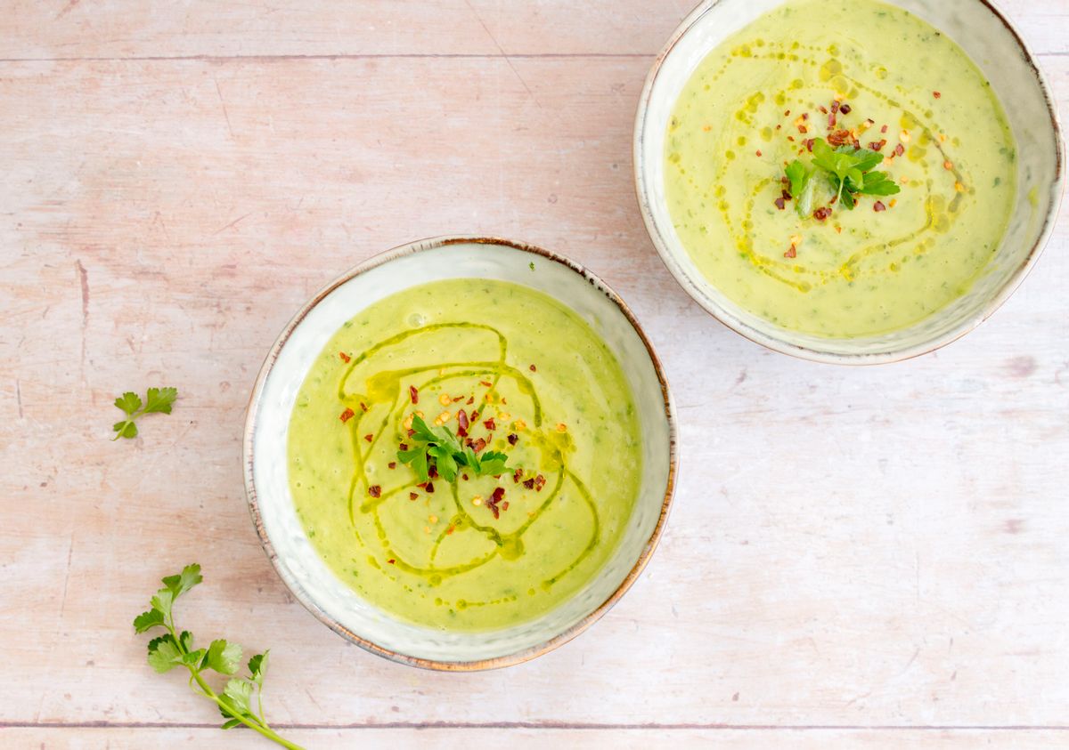 Keto Chilled Cucumber and Avocado Soup