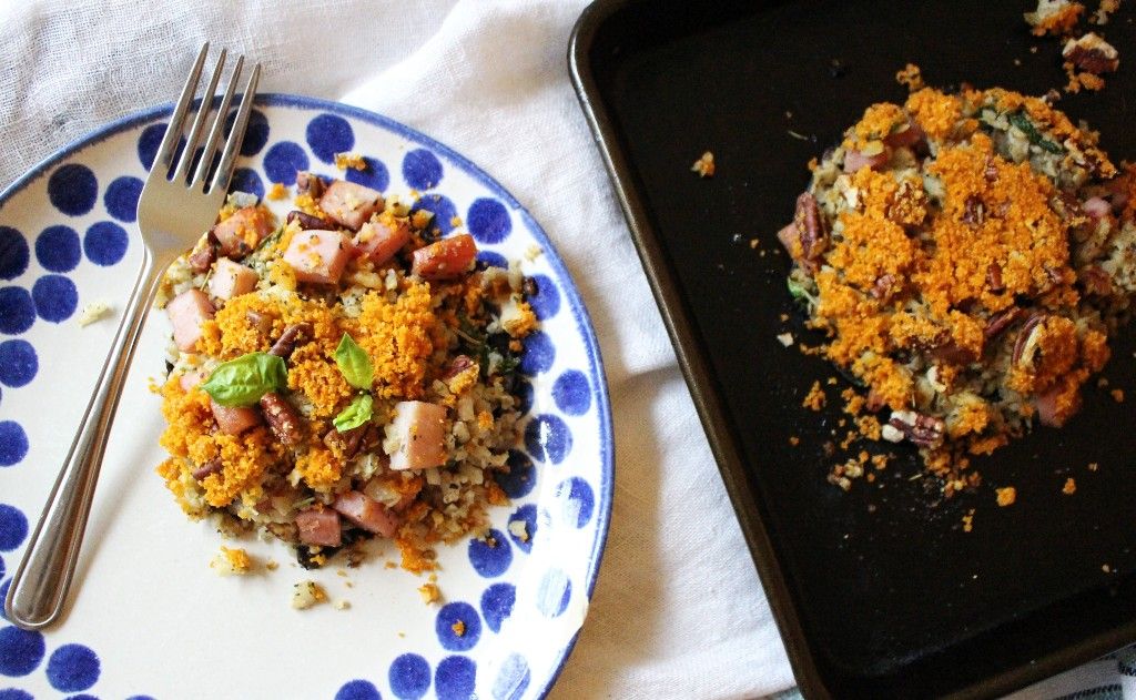 Keto Holiday Ham Stuffed Mushroom Caps