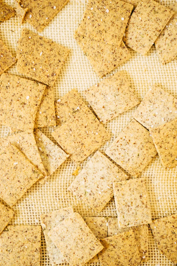 Keto Rosemary Sea Salt Crackers