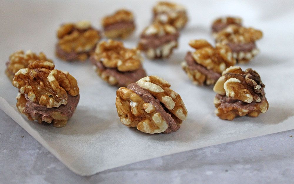 Keto Sweet Stuffed Walnuts