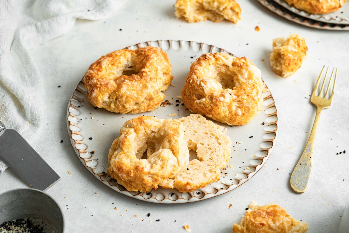 Keto Parmesan Bagels with Almond Flour