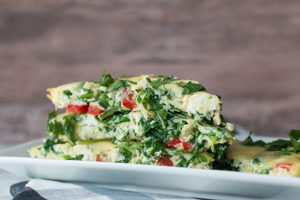 Keto Cauliflower & Arugula Frittata