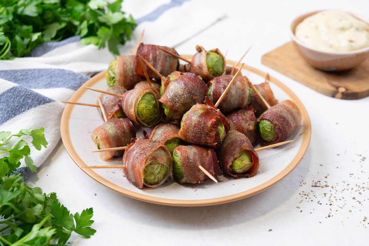 Low-Carb Bacon Wrapped Brussels Sprouts