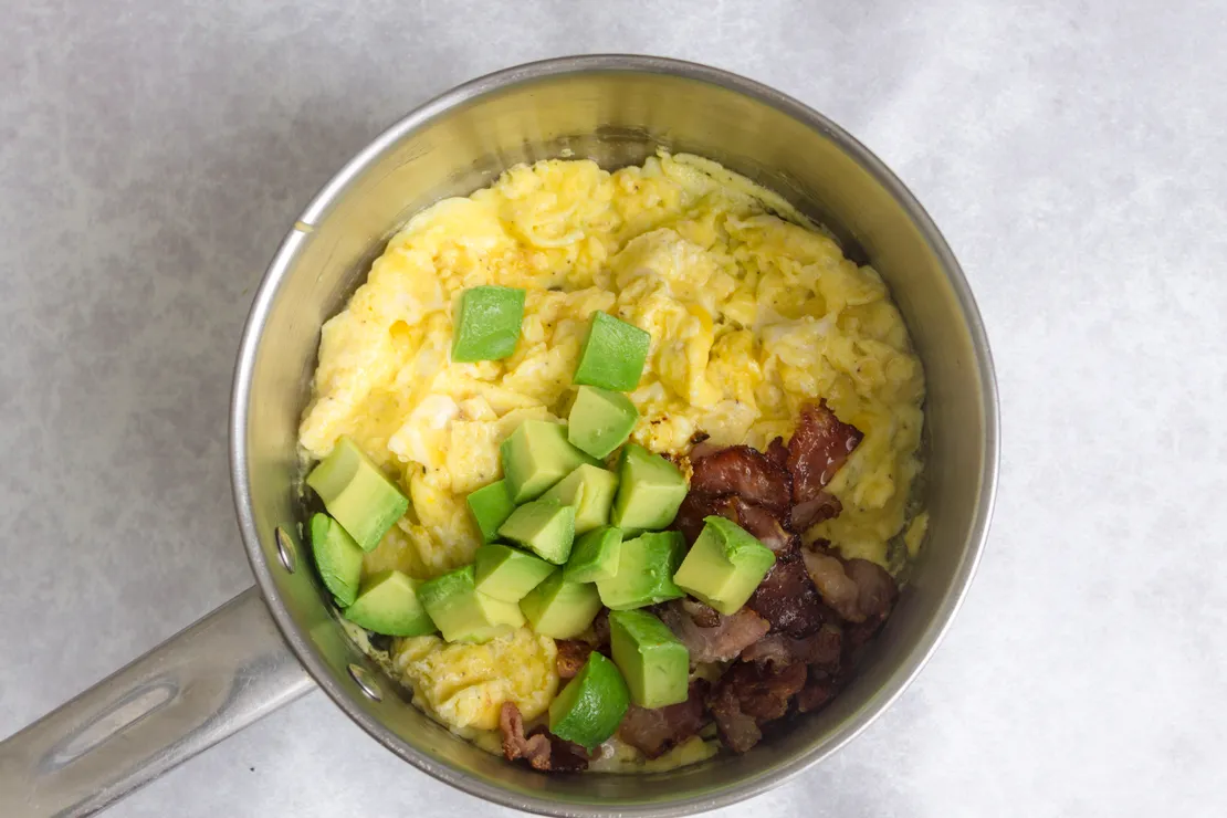 Keto Scrambled Egg with Bacon and Avocado Carb Manager