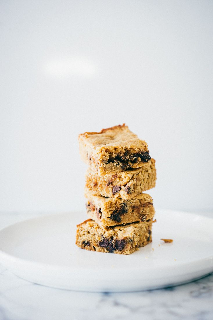 Keto Peanut Butter Chocolate Chip Blondies