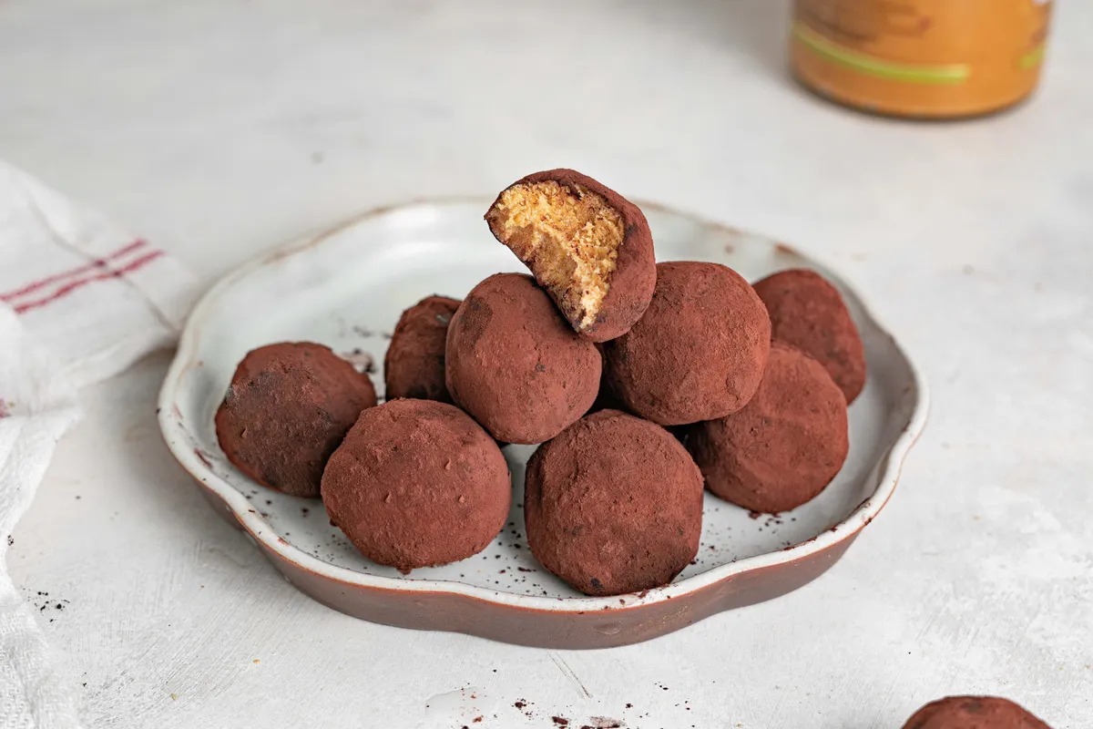 Keto Protein Balls - easy chocolate coconut flavored sugar free snack!